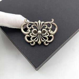 Chrome Hearts Silver Vintage Butterfly Hair Clip